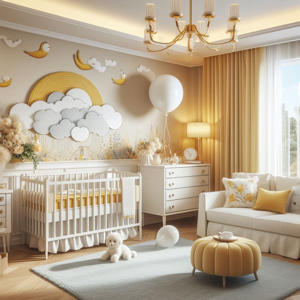 Phòng ngủ cho bé gái sơ sinh cần thiết kế với tiêu chí an toàn, tiện nghi Phòng ngủ dễ thương cho bé sơ sinh