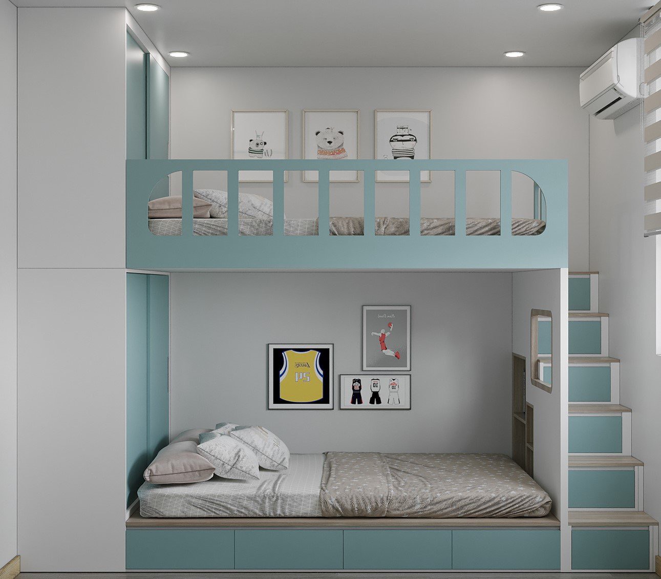 Sử dụng nội thất thông minh như giường tầng để tối ưu không gian cho bé Sử dụng nội thất thông minh như giường tầng để tối ưu không gian cho bé