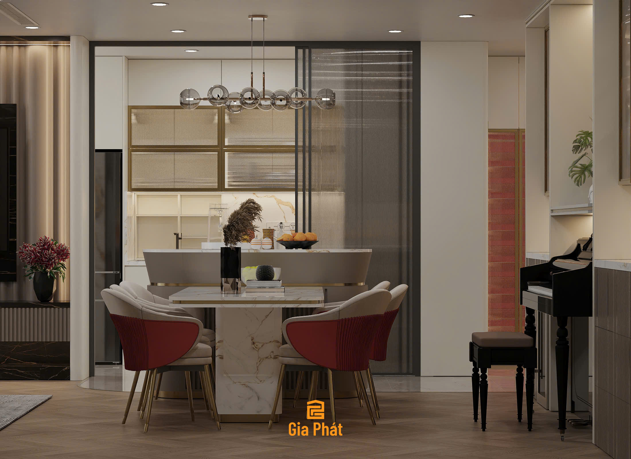 Thiết kế nội thất căn hộ Vinhome Central Park Bình Thạnh phong cách hiện đại