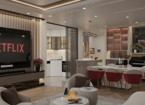 Thiết kế nội thất căn hộ Vinhome Central Park Bình Thạnh phong cách hiện đại