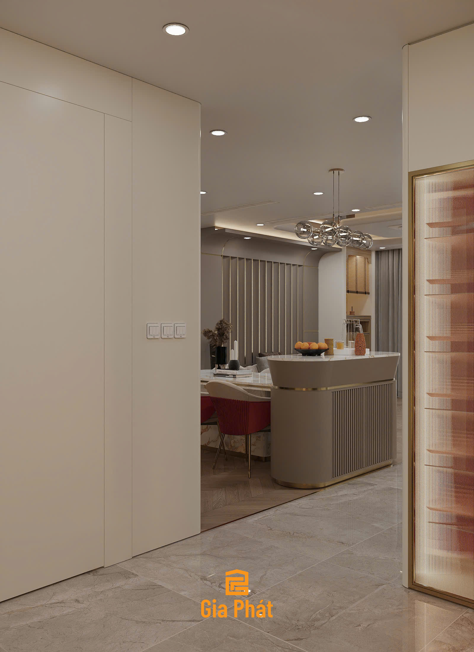 Thiết kế nội thất căn hộ Vinhome Central Park Bình Thạnh phong cách hiện đại