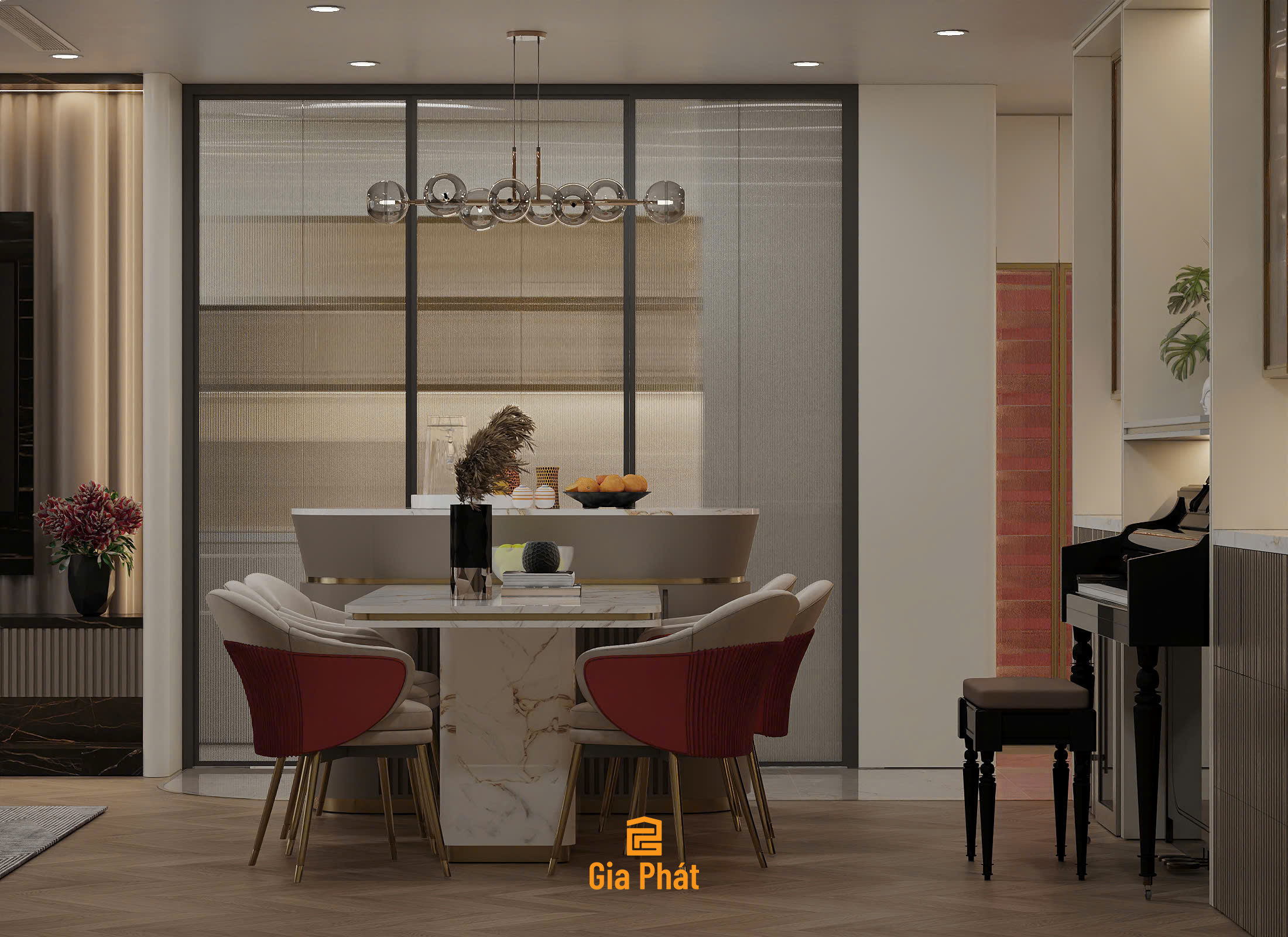 Thiết kế nội thất căn hộ Vinhome Central Park Bình Thạnh phong cách hiện đại