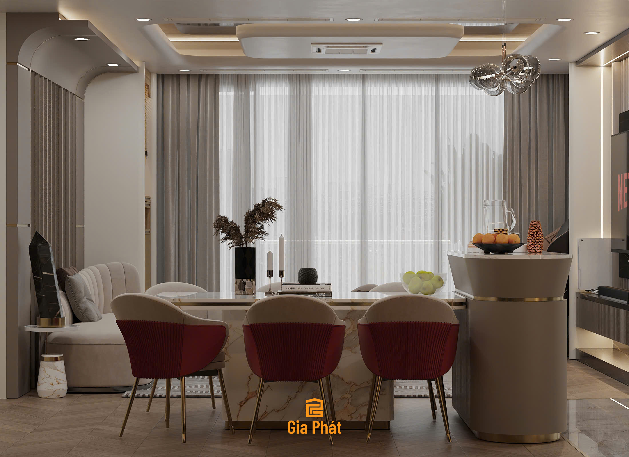 Thiết kế nội thất căn hộ Vinhome Central Park Bình Thạnh phong cách hiện đại
