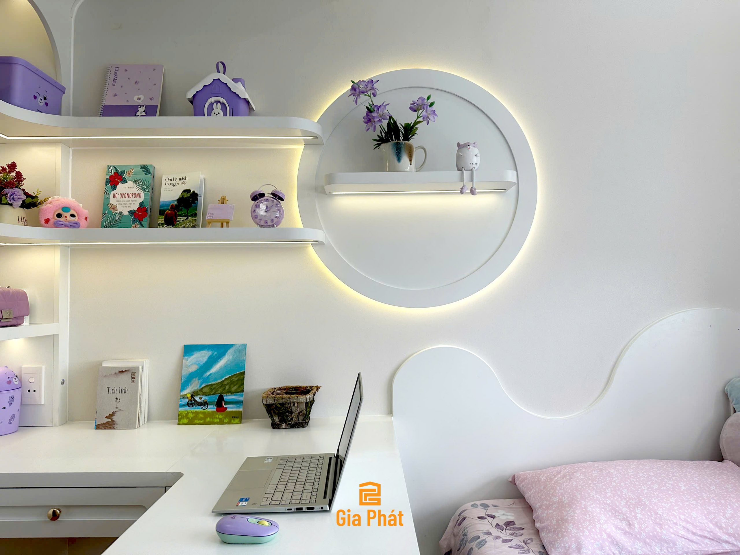 Hoàn thiện công trình thực tế full nội thất phòng ngủ nhà chị Oanh