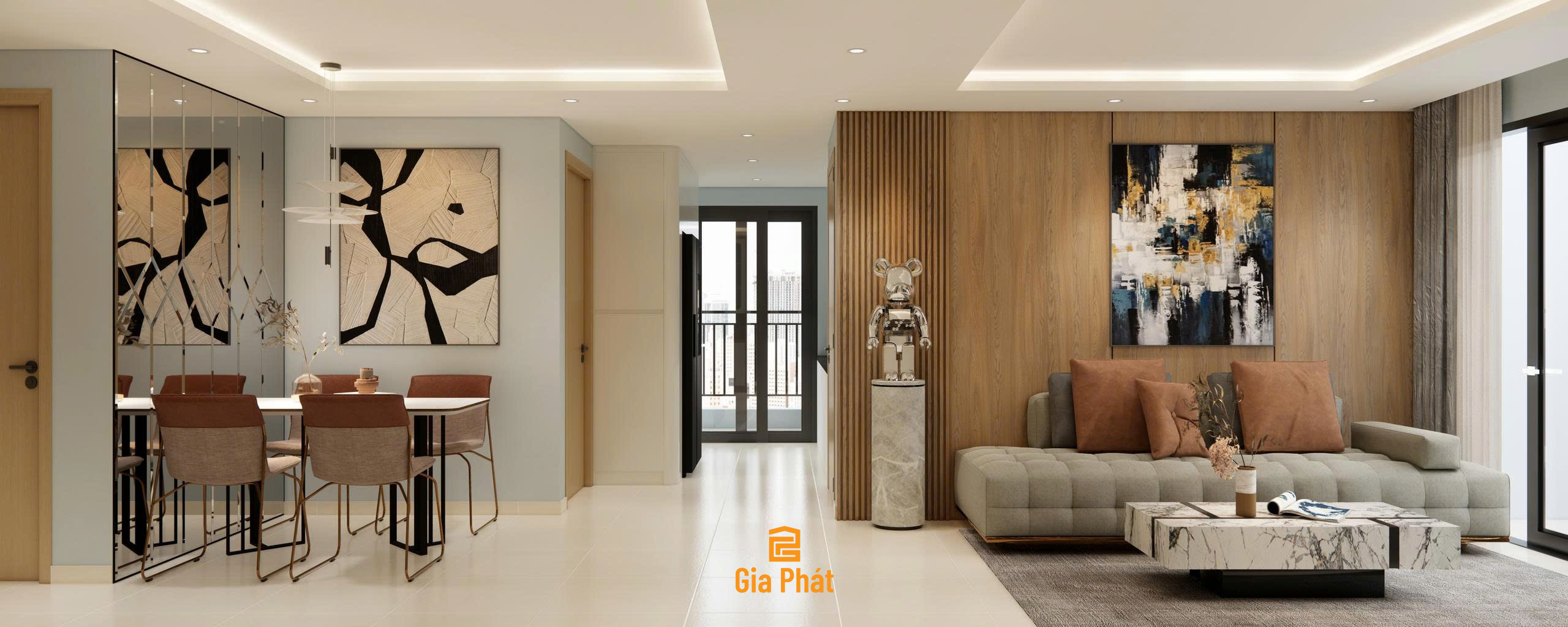 Thiết kế nội thất căn hộ chung cư Hiệp Thành phong cách hiện đại