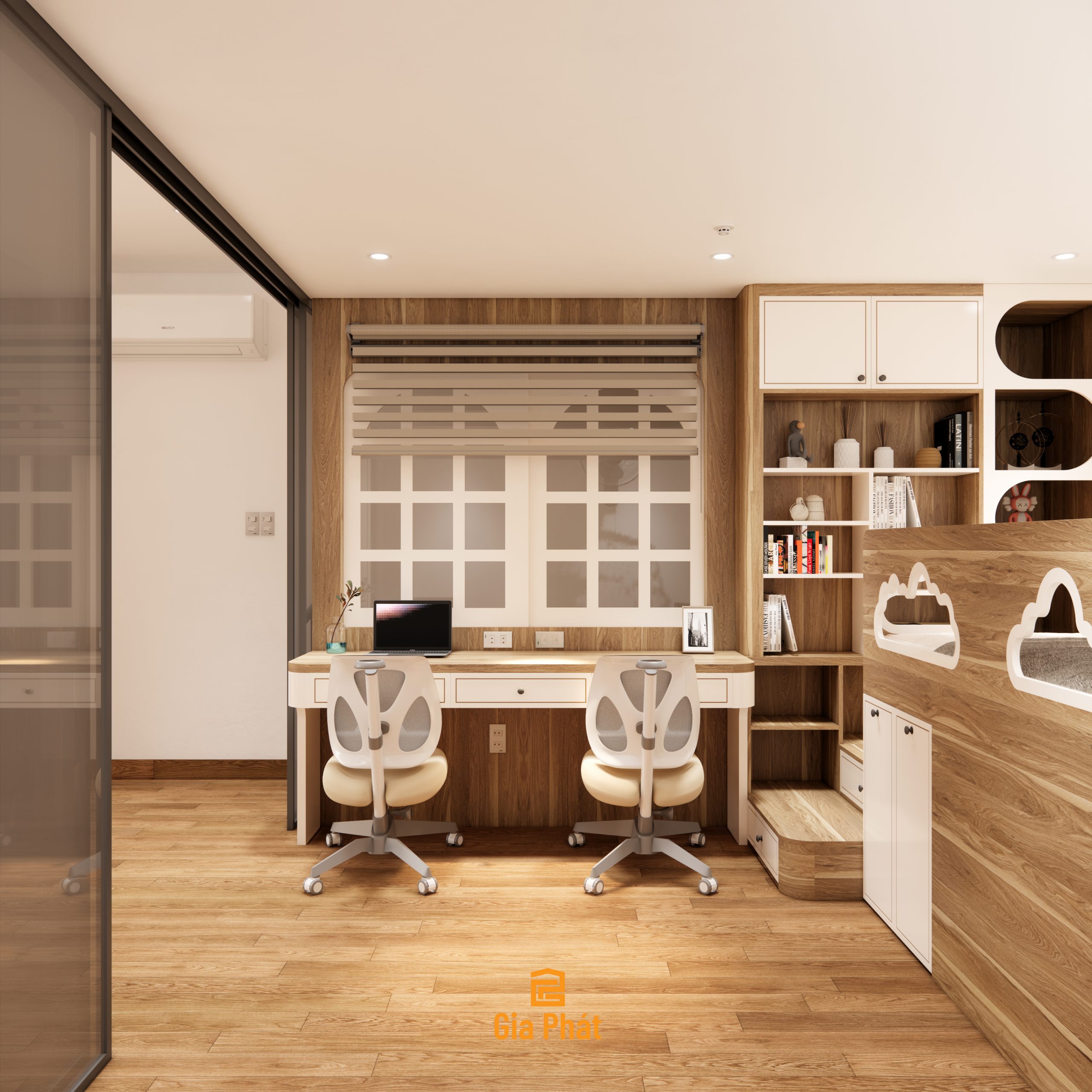 Thiết kế nội thất căn hộ duplex đầy đủ công năng