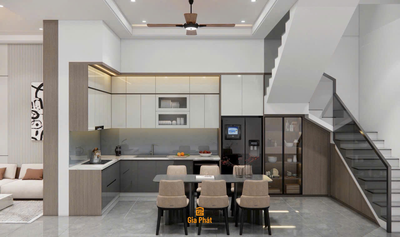 Thiết kế nhà phố theo phong cách hiện đại