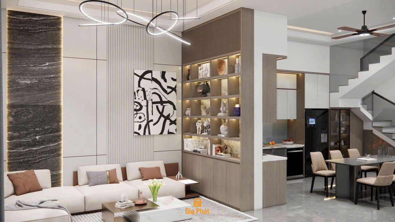 Thiết kế nhà phố theo phong cách hiện đại