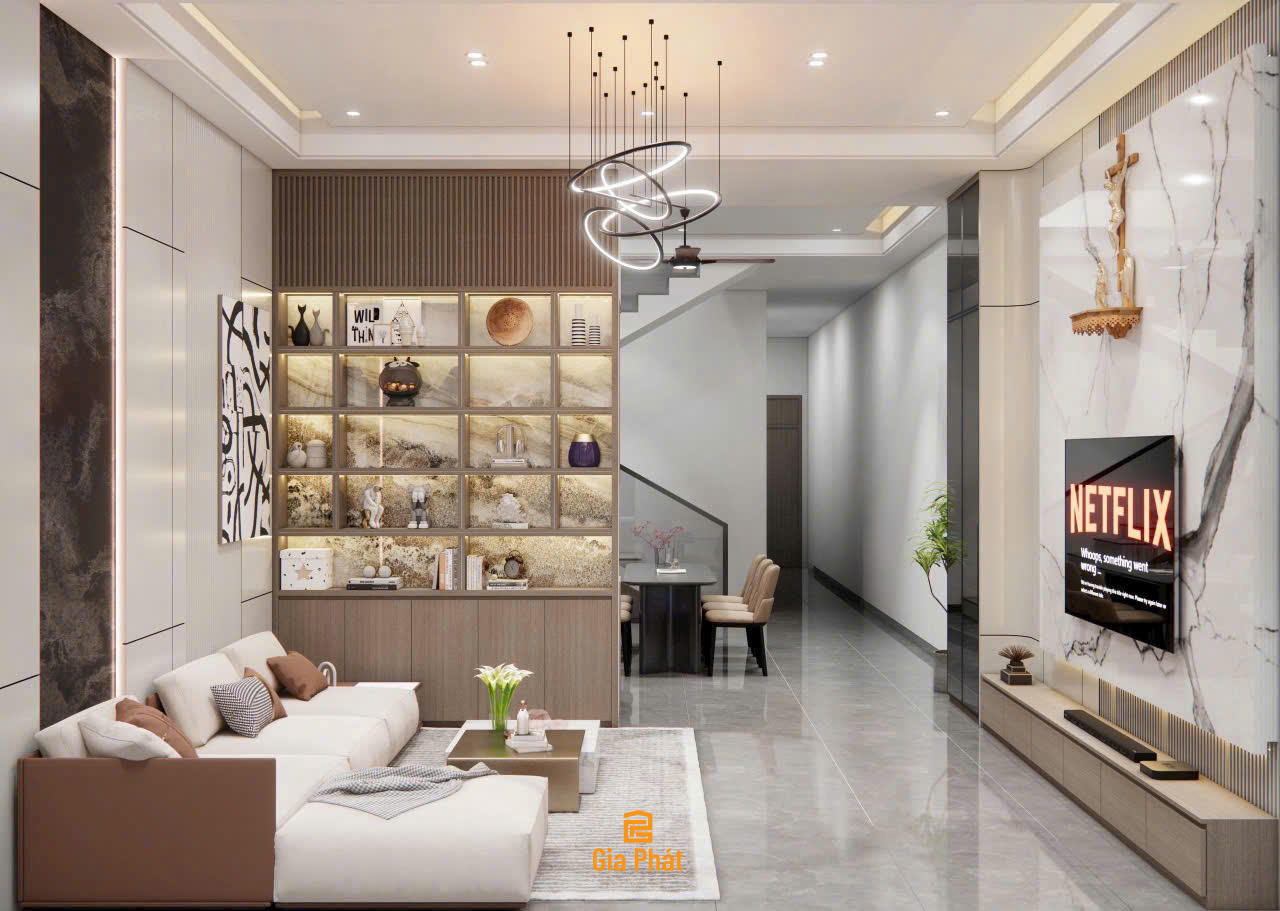 Thiết kế nhà phố theo phong cách hiện đại