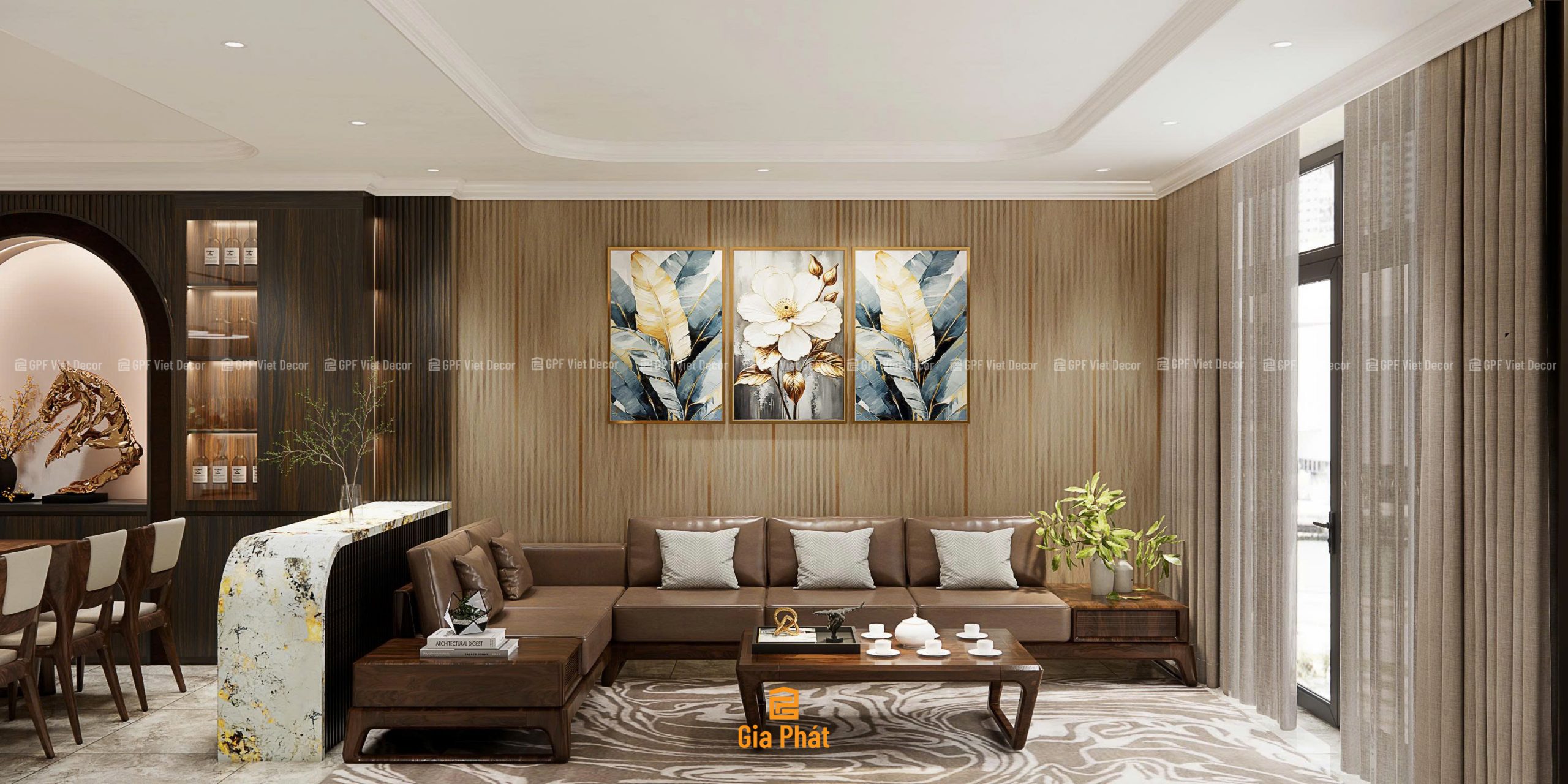 Thiết kế kết hợp hệ thống đèn âm trần hiện đại Thiết kế kết hợp hệ thống đèn âm trần hiện đại
