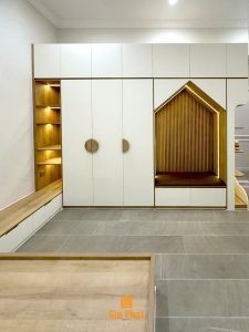 Hoàn thiện nội thất phòng ngủ cho nhà chị Thi