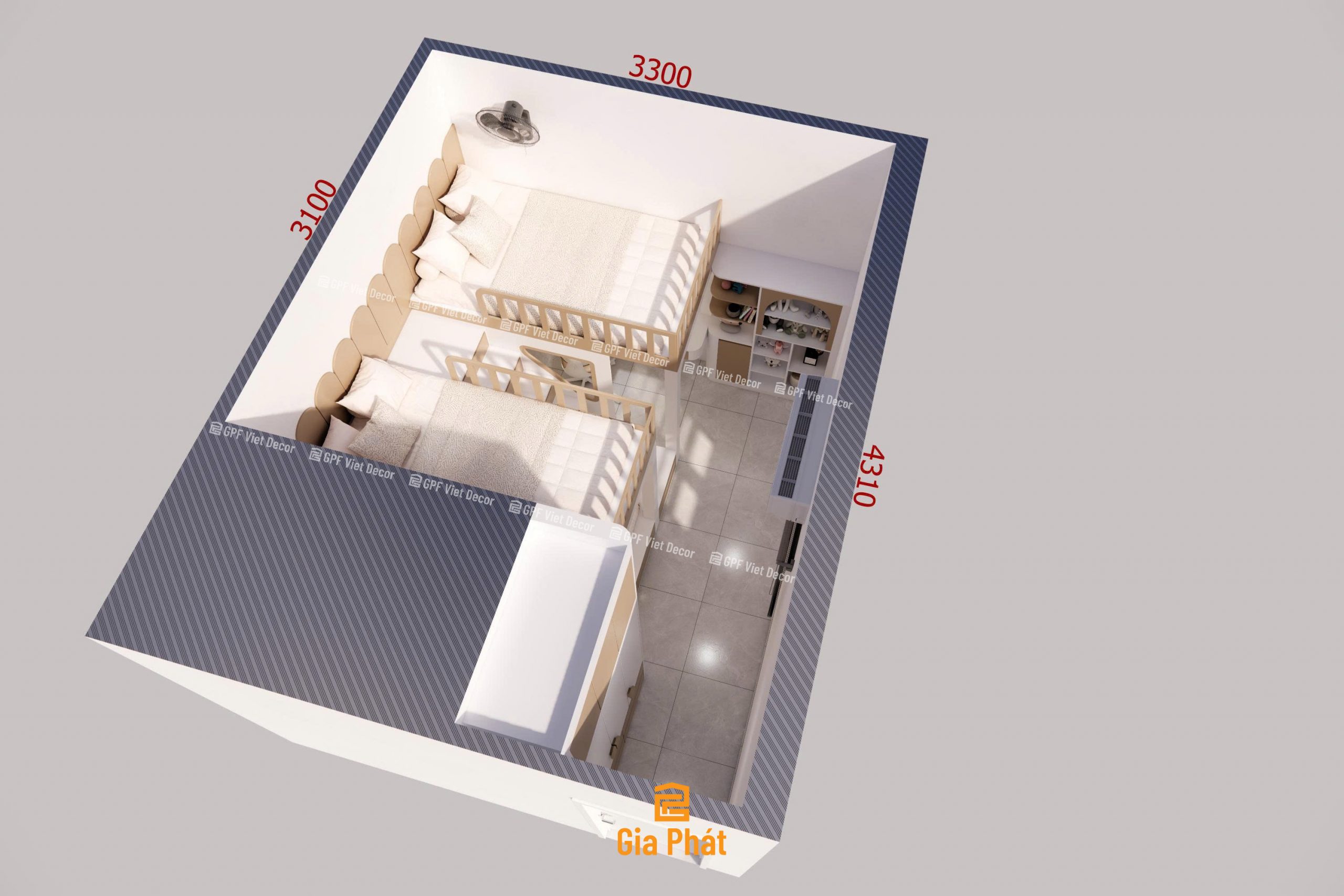 Giường tầng đa năng - Giải pháp cho nhà đông con