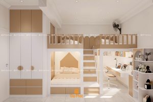 Giường tầng đa năng - Giải pháp cho nhà đông con