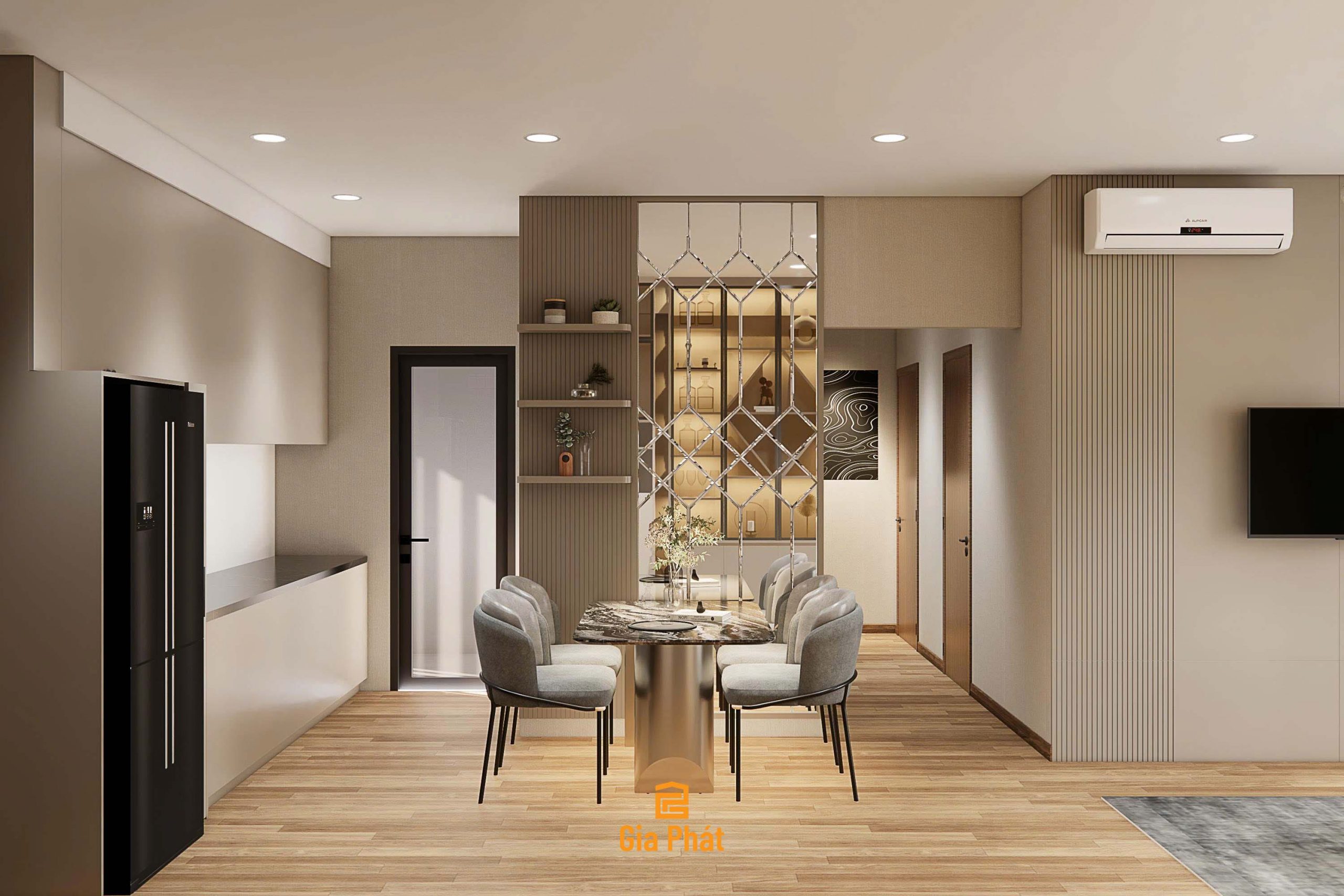 Thiết kế nội thất căn hộ The Privia Khang Điền theo phong cách hiện đại