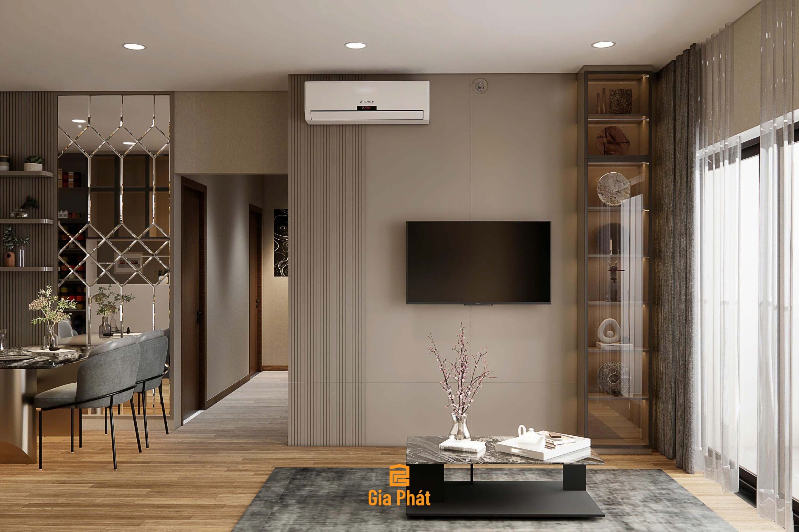 Thiết kế nội thất căn hộ The Privia Khang Điền theo phong cách hiện đại