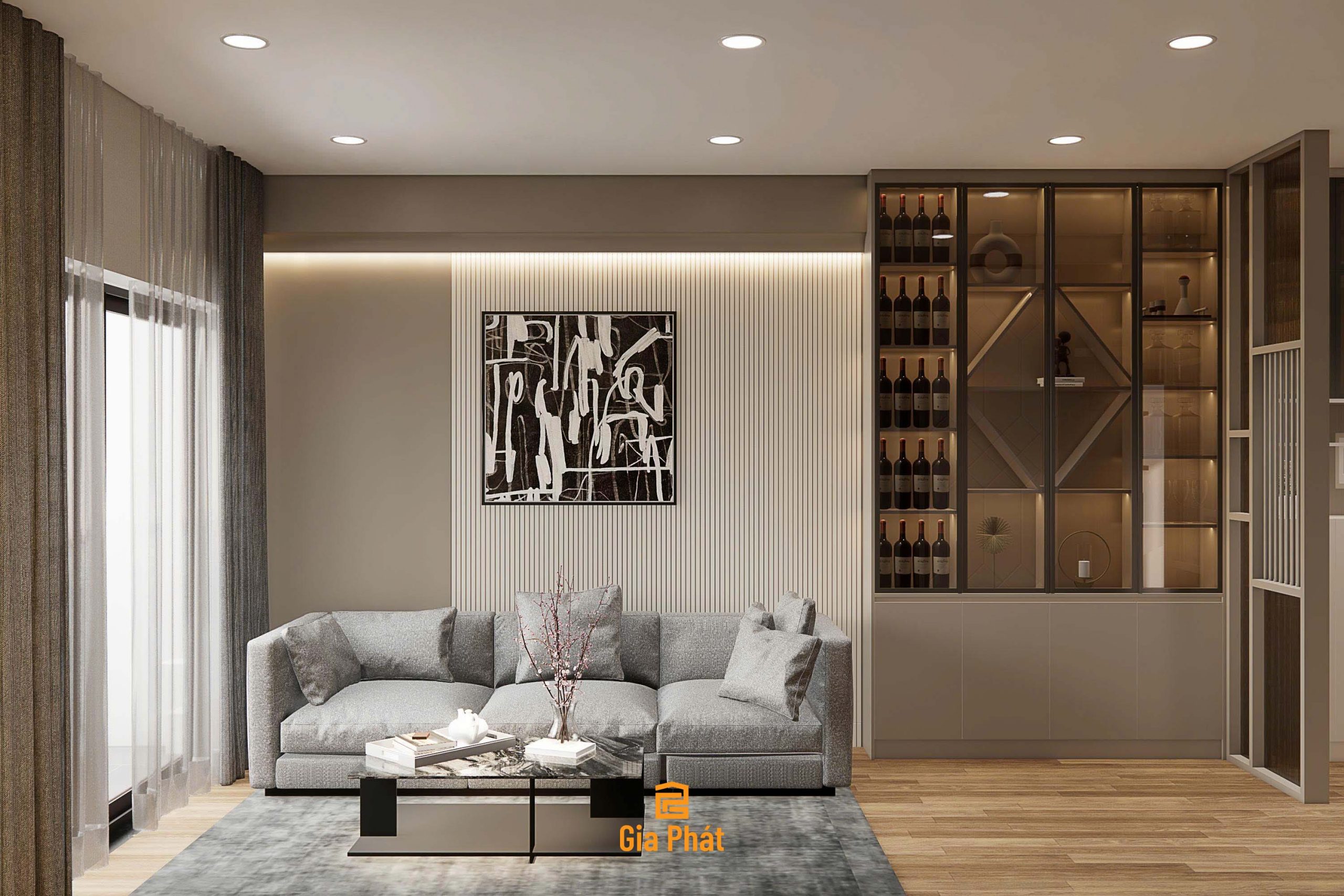 Thiết kế nội thất căn hộ The Privia Khang Điền theo phong cách hiện đại