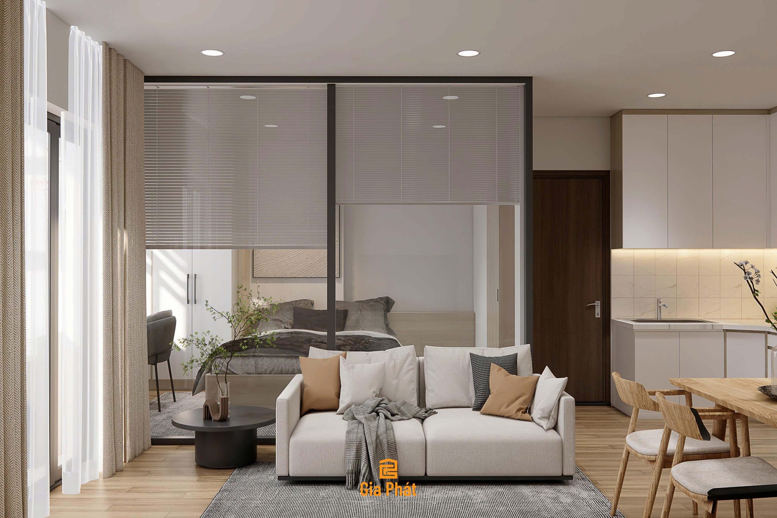 Thiết kế cải tạo nội thất cho căn hộ mini 47m2