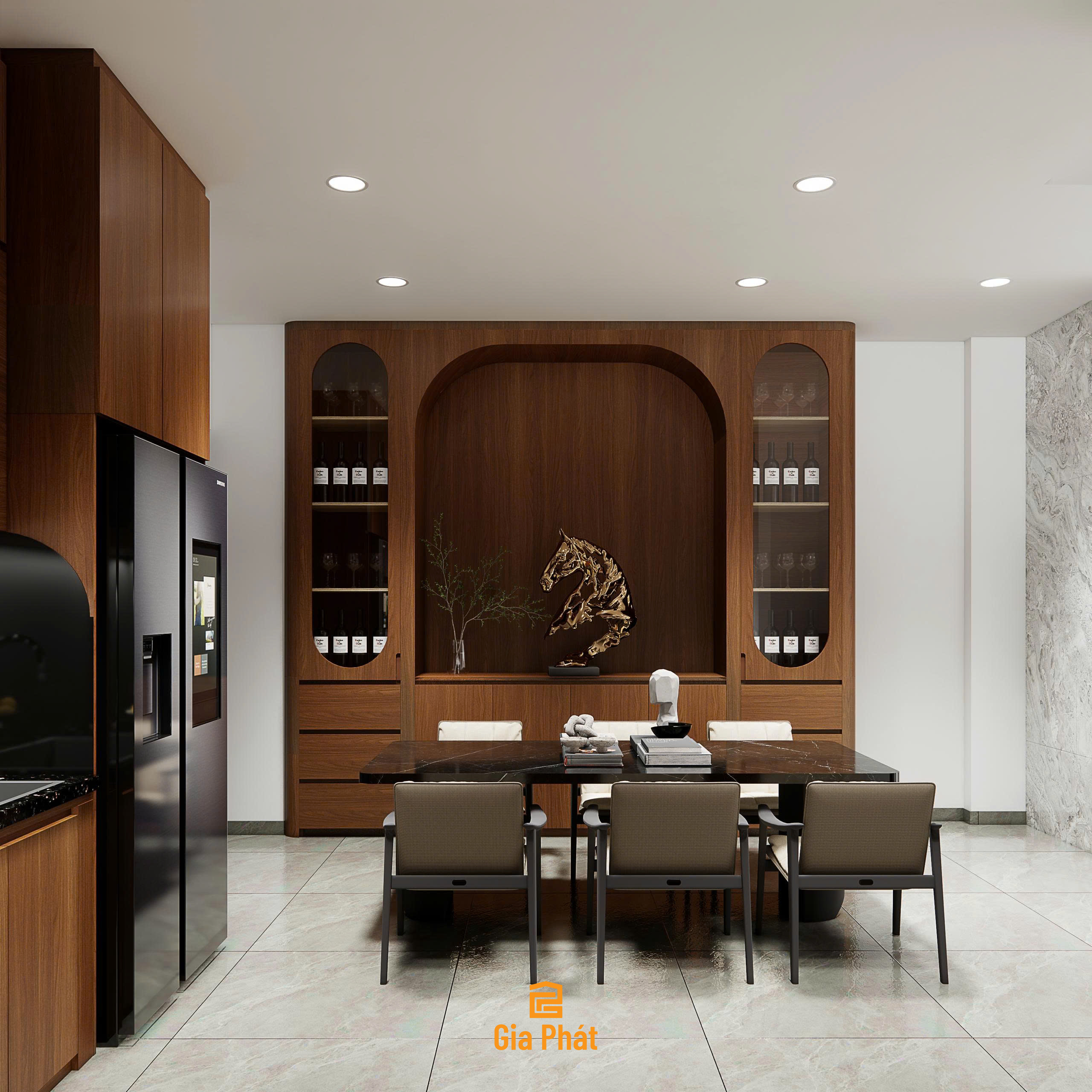 Thiết kế nội thất nhà phố theo phong cách hiện đại - Nhà phố 4 tầng