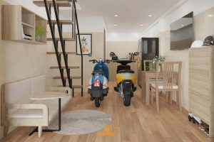 Thiết kế phòng trọ gác lửng cho thuê