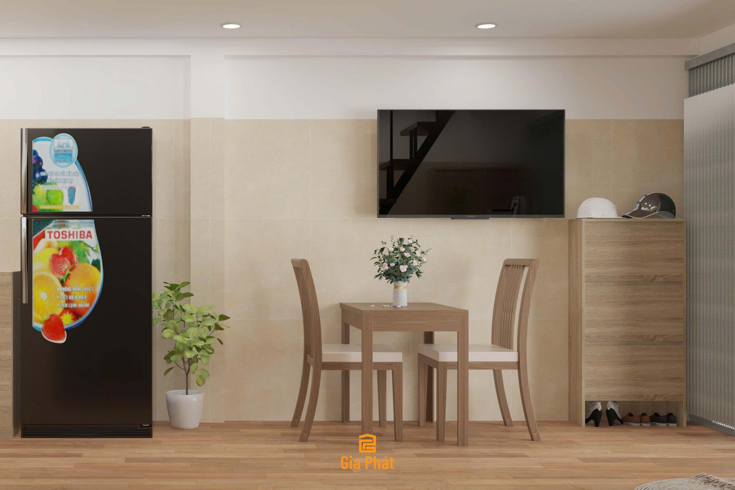 Thiết kế phòng trọ gác lửng cho thuê