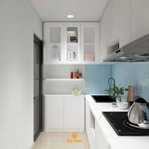 Thiết kế góc bếp chữ L nhỏ gọn nhưng vẫn đầy đủ công năng