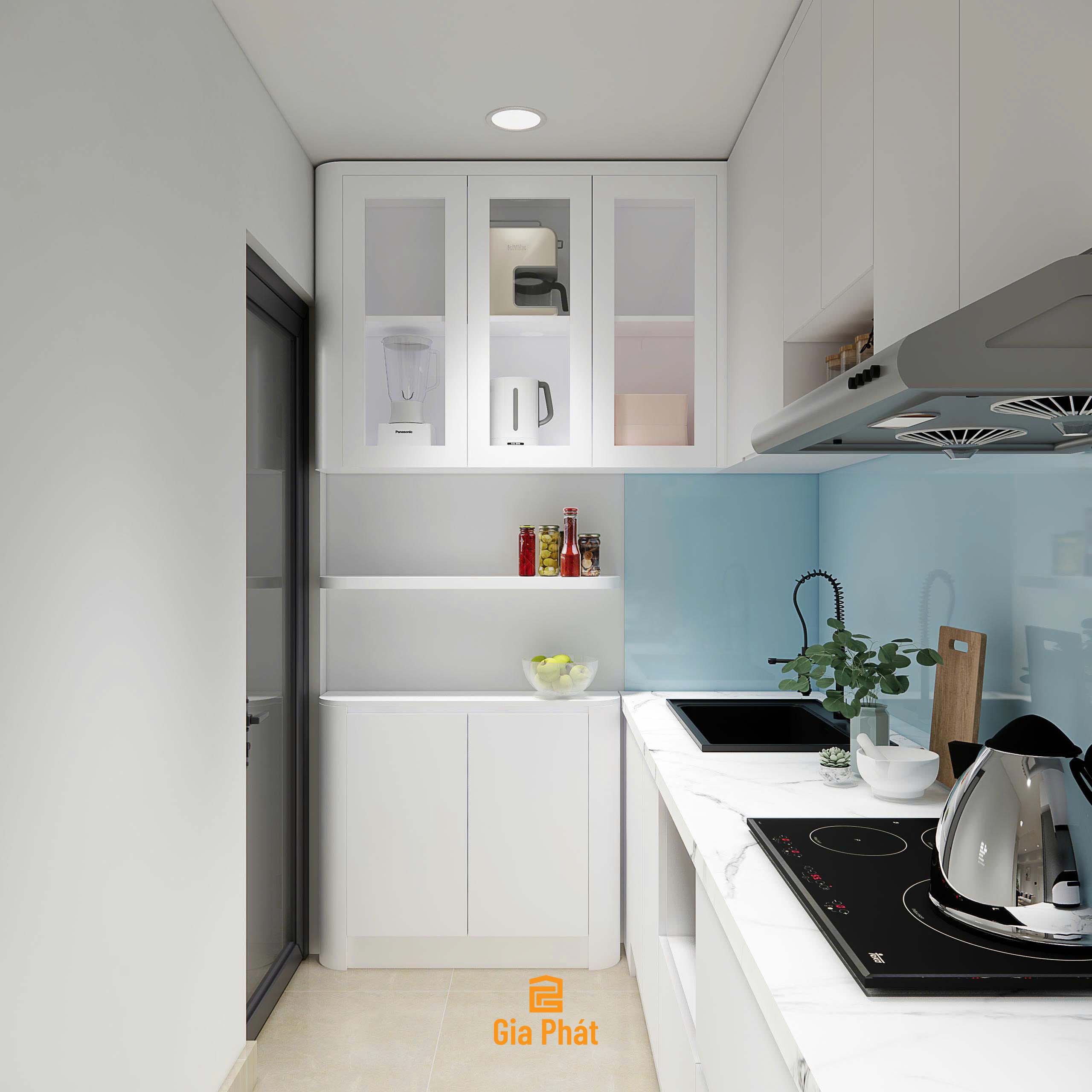 Thiết kế góc bếp chữ L nhỏ gọn nhưng vẫn đầy đủ công năng