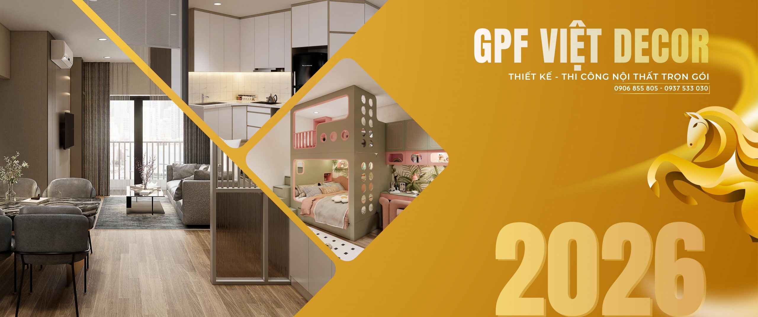 Thiết kế thi công nội thất trọn gói - Gia Phát Decor