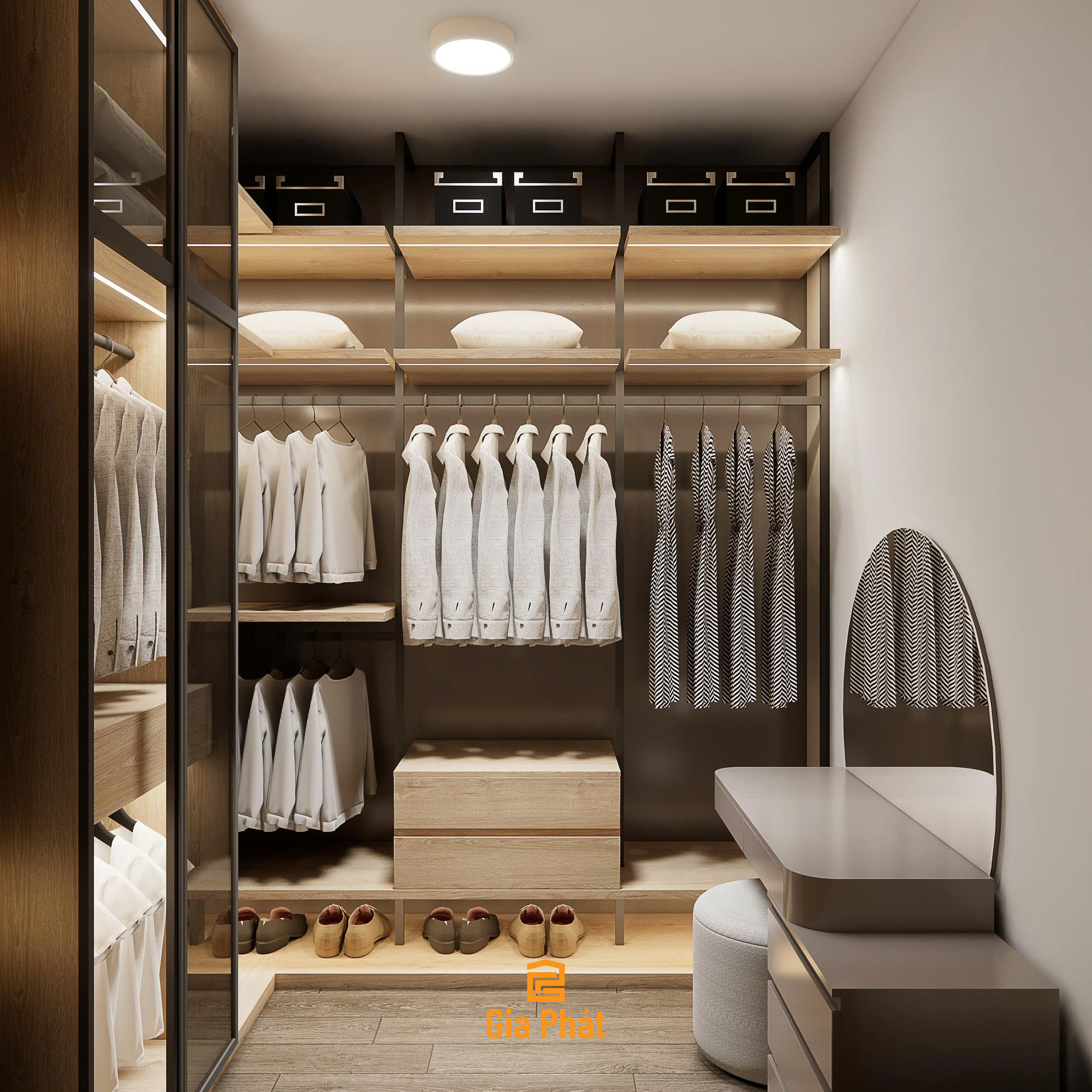 Nhà phố phong cách hiện đại - Quy mô 1 trệt 1 lầu