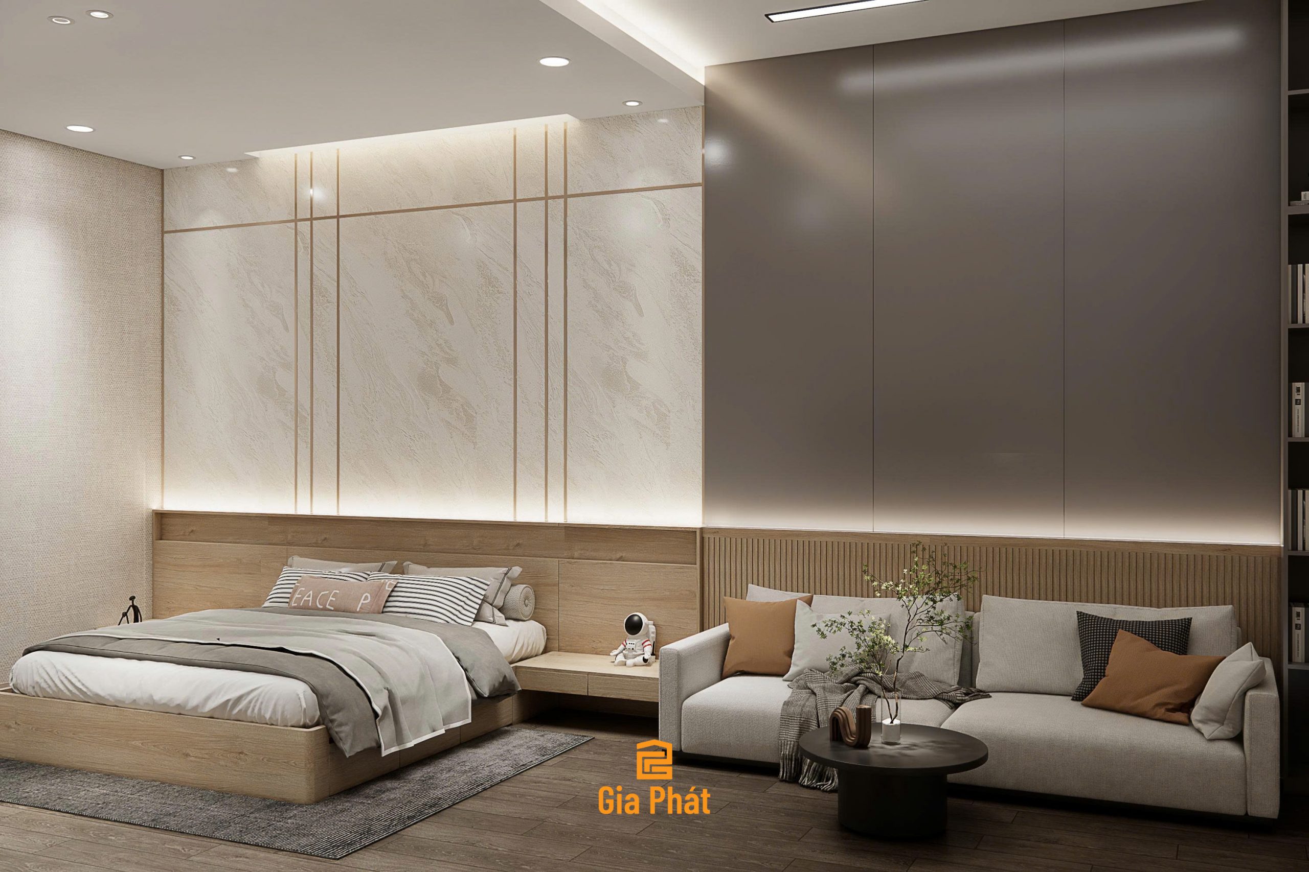 Nhà phố phong cách hiện đại - Quy mô 1 trệt 1 lầu