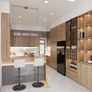 Nhà phố phong cách hiện đại - Quy mô 1 trệt 1 lầu