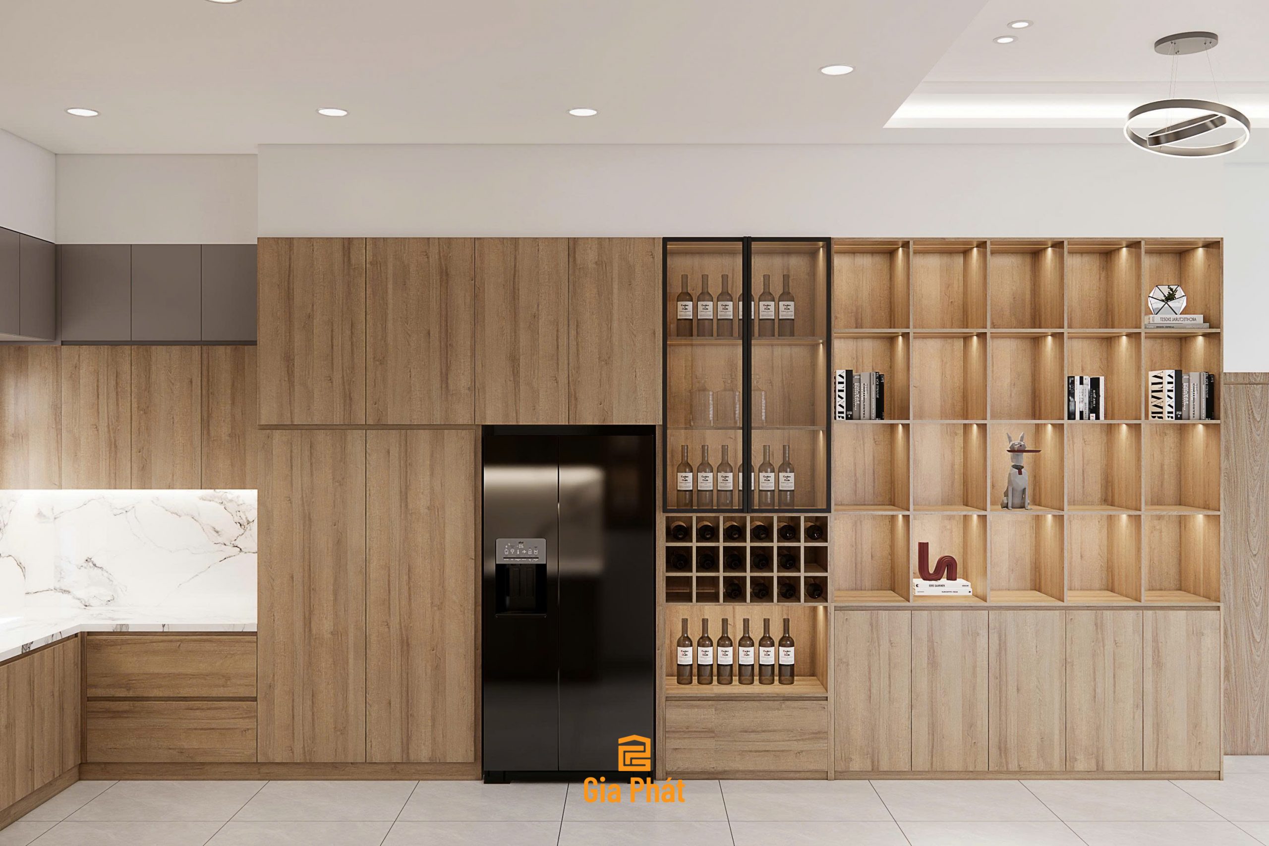 Nhà phố phong cách hiện đại - Quy mô 1 trệt 1 lầu