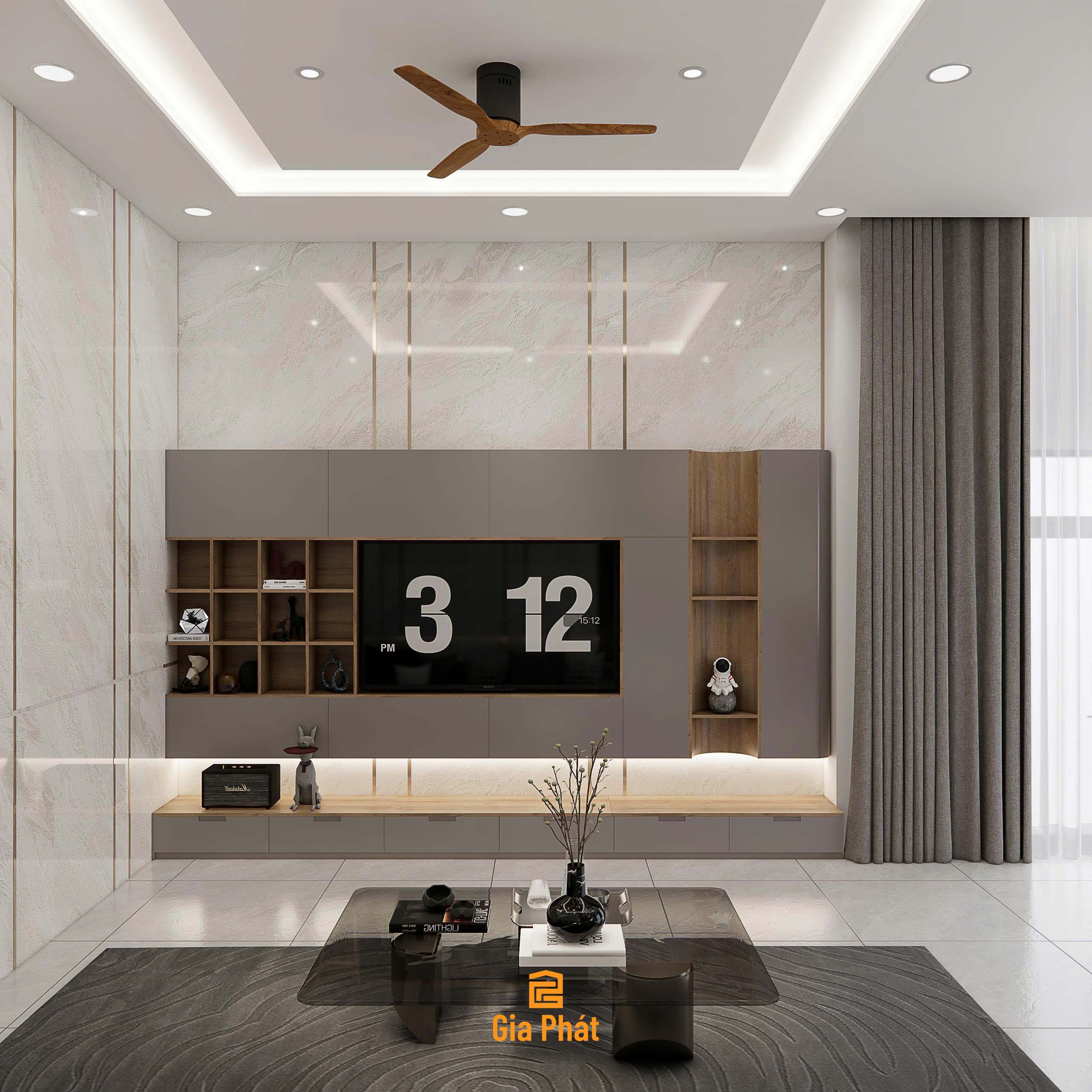 Nhà phố phong cách hiện đại - Quy mô 1 trệt 1 lầu