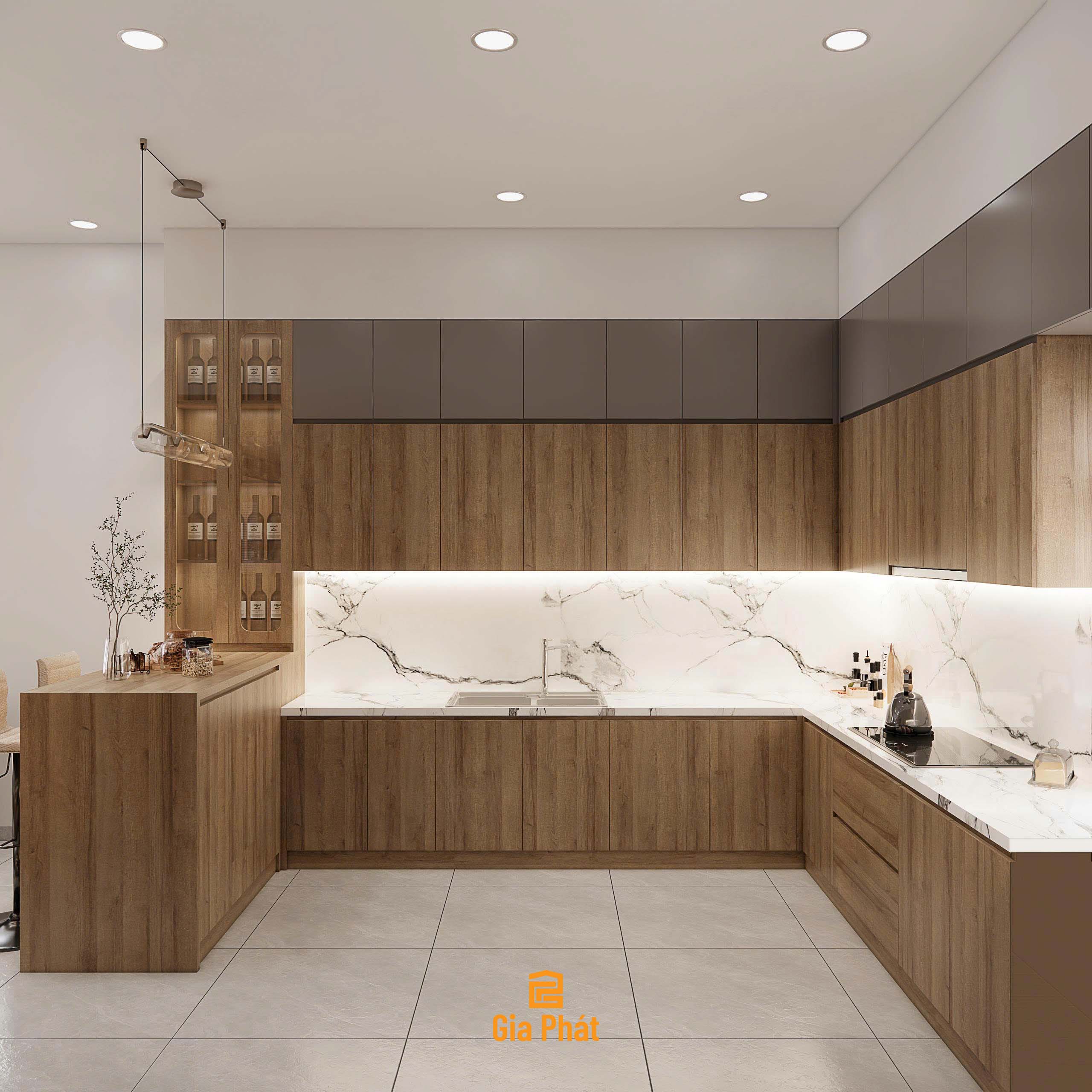 Nhà phố phong cách hiện đại - Quy mô 1 trệt 1 lầu