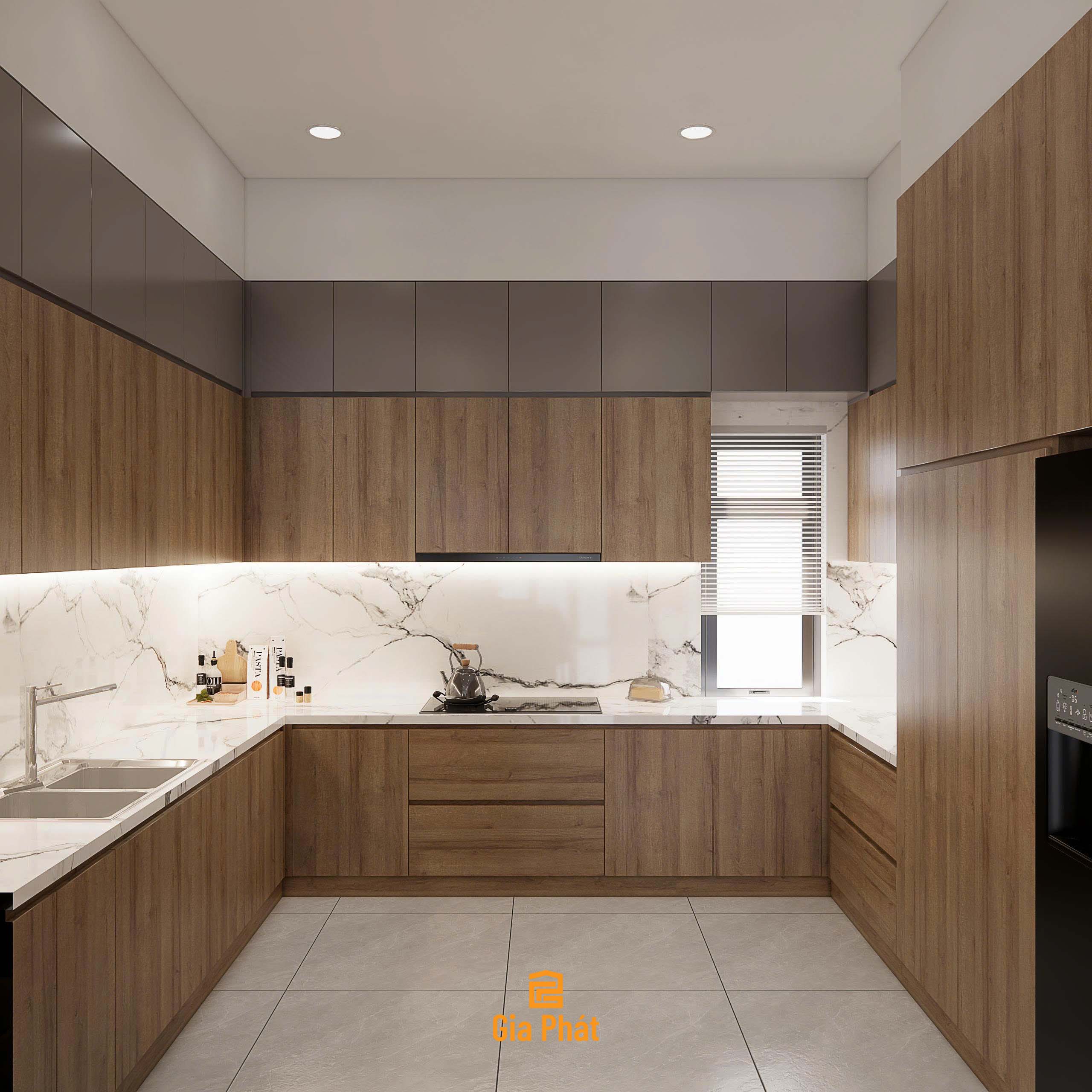 Nhà phố phong cách hiện đại - Quy mô 1 trệt 1 lầu