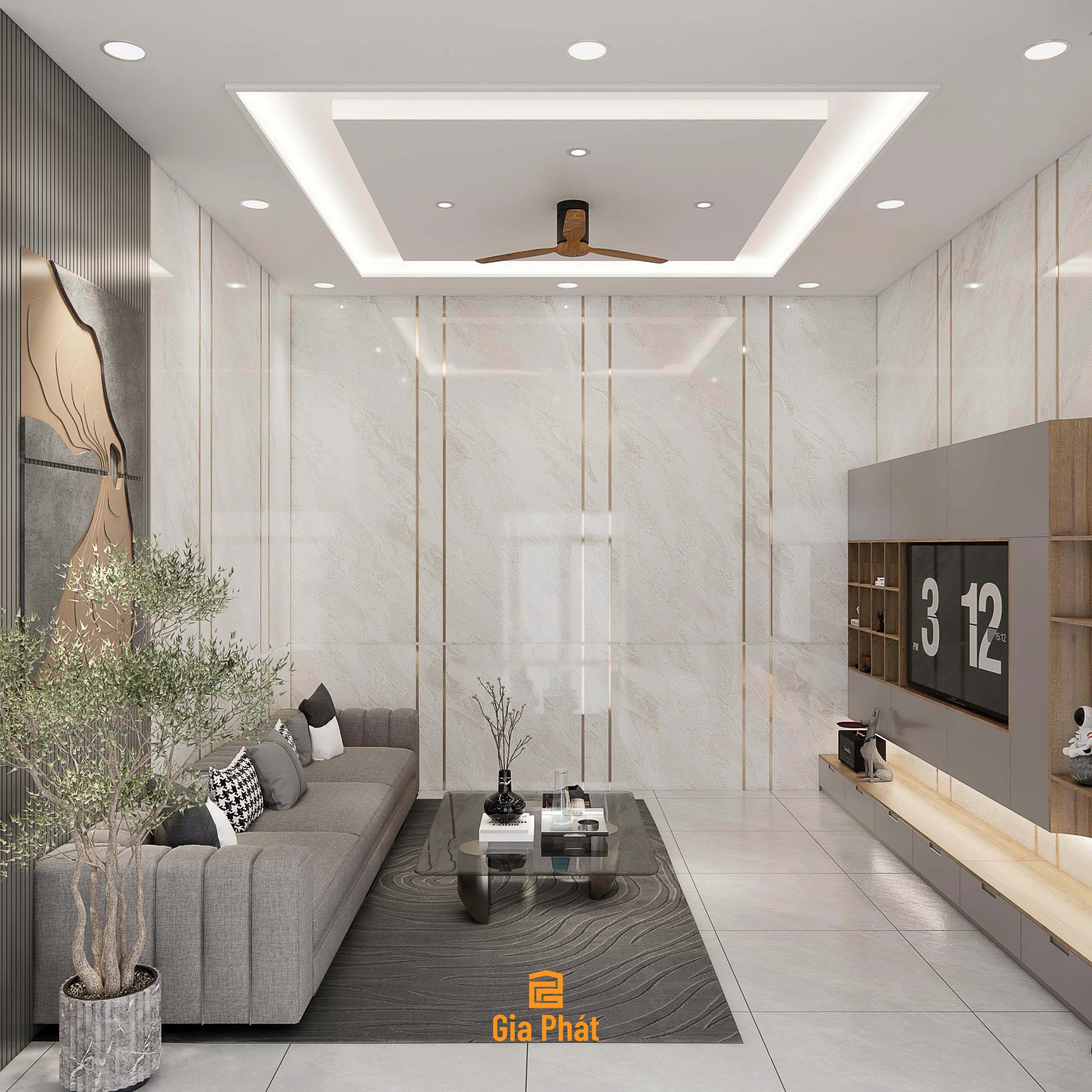 Nhà phố phong cách hiện đại - Quy mô 1 trệt 1 lầu