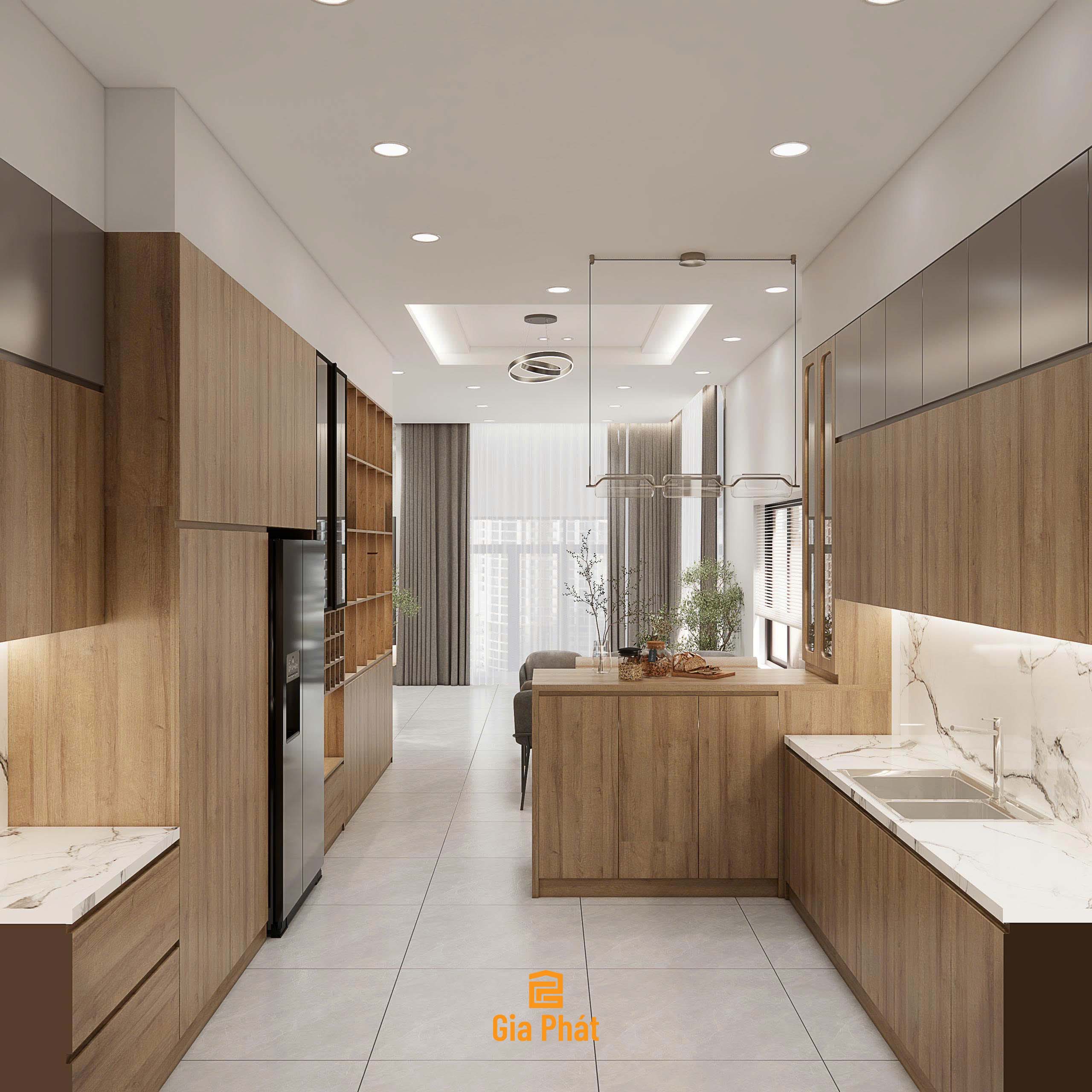 Nhà phố phong cách hiện đại - Quy mô 1 trệt 1 lầu