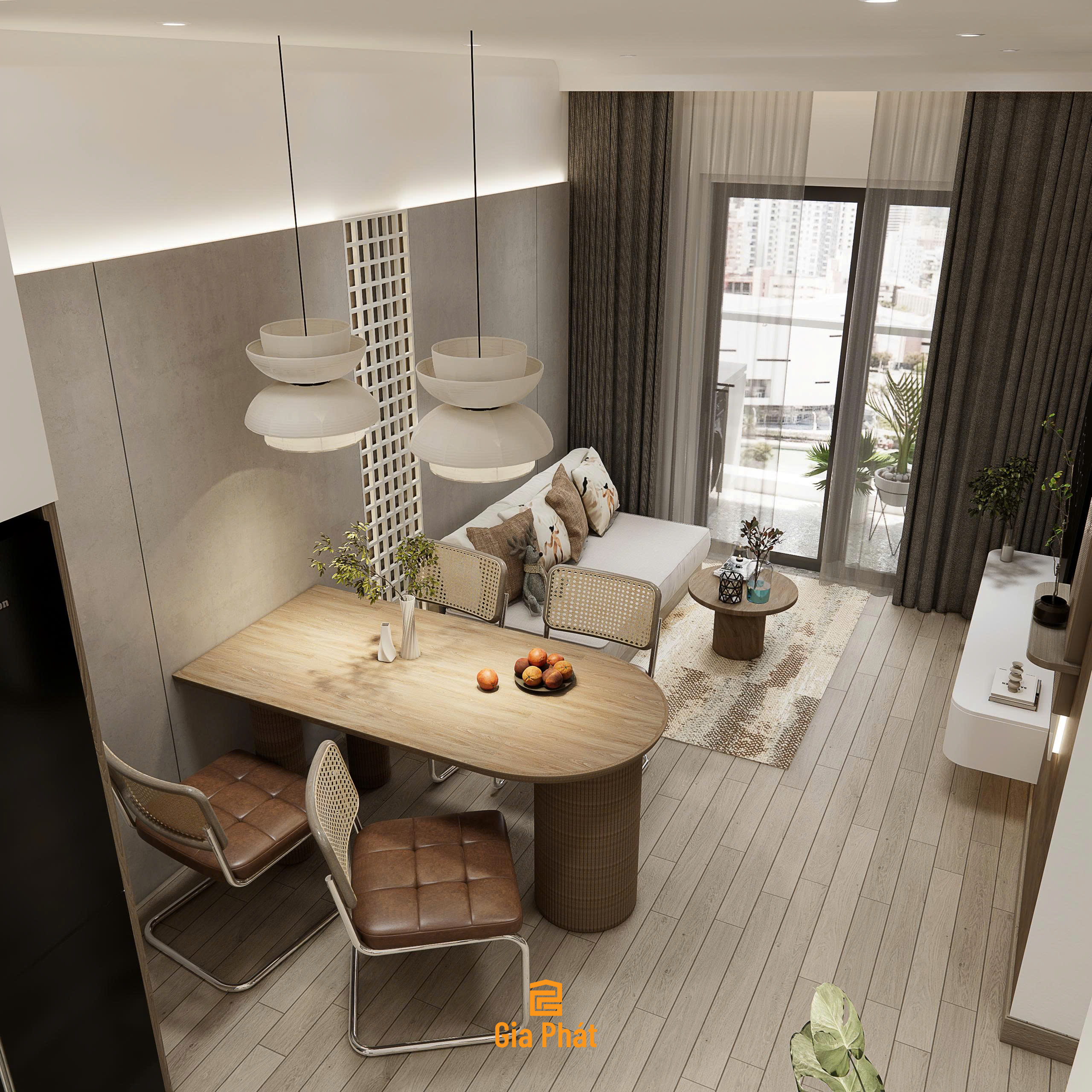 Căn hộ chung cư thiết kế theo phong cách hiện đại