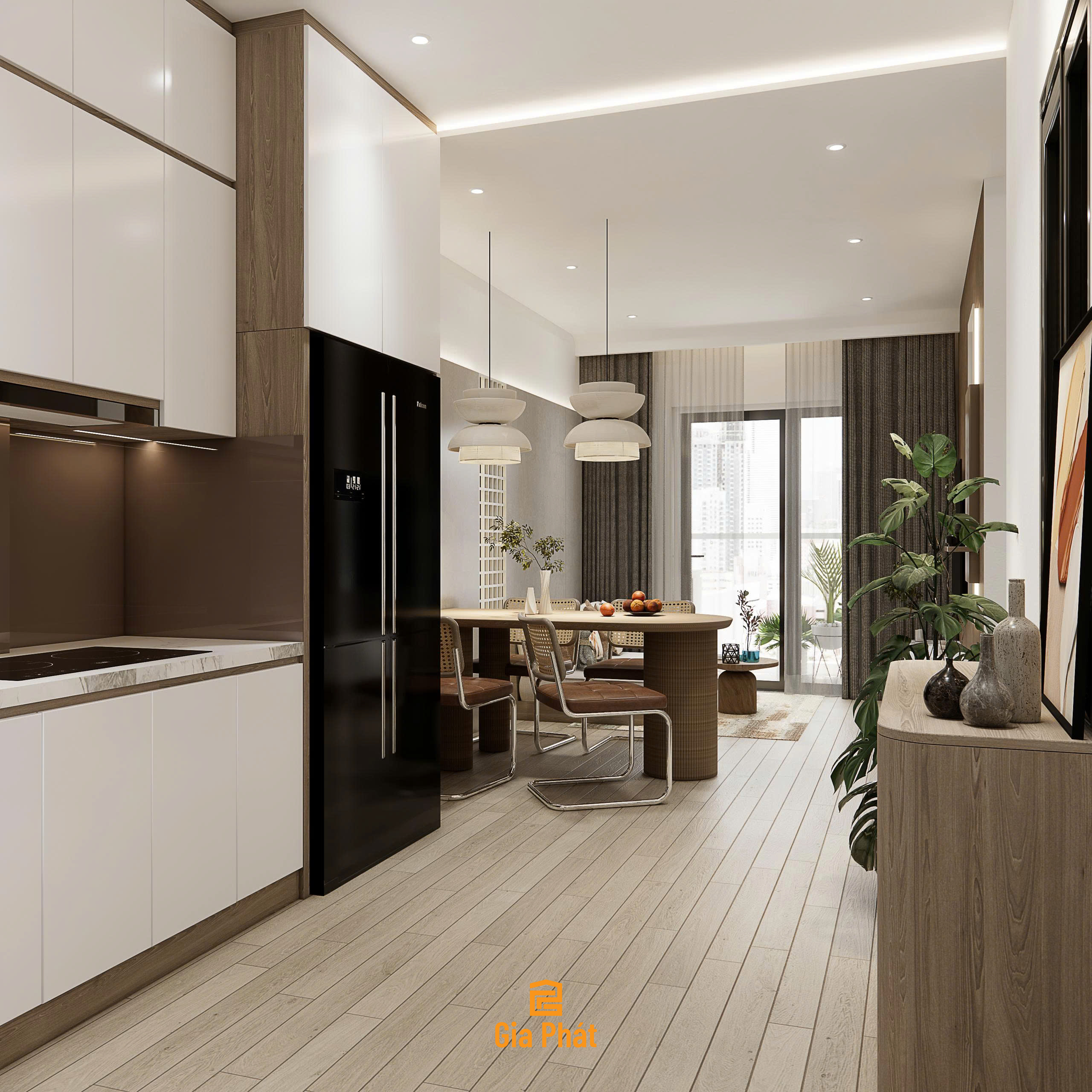 Căn hộ chung cư thiết kế theo phong cách hiện đại