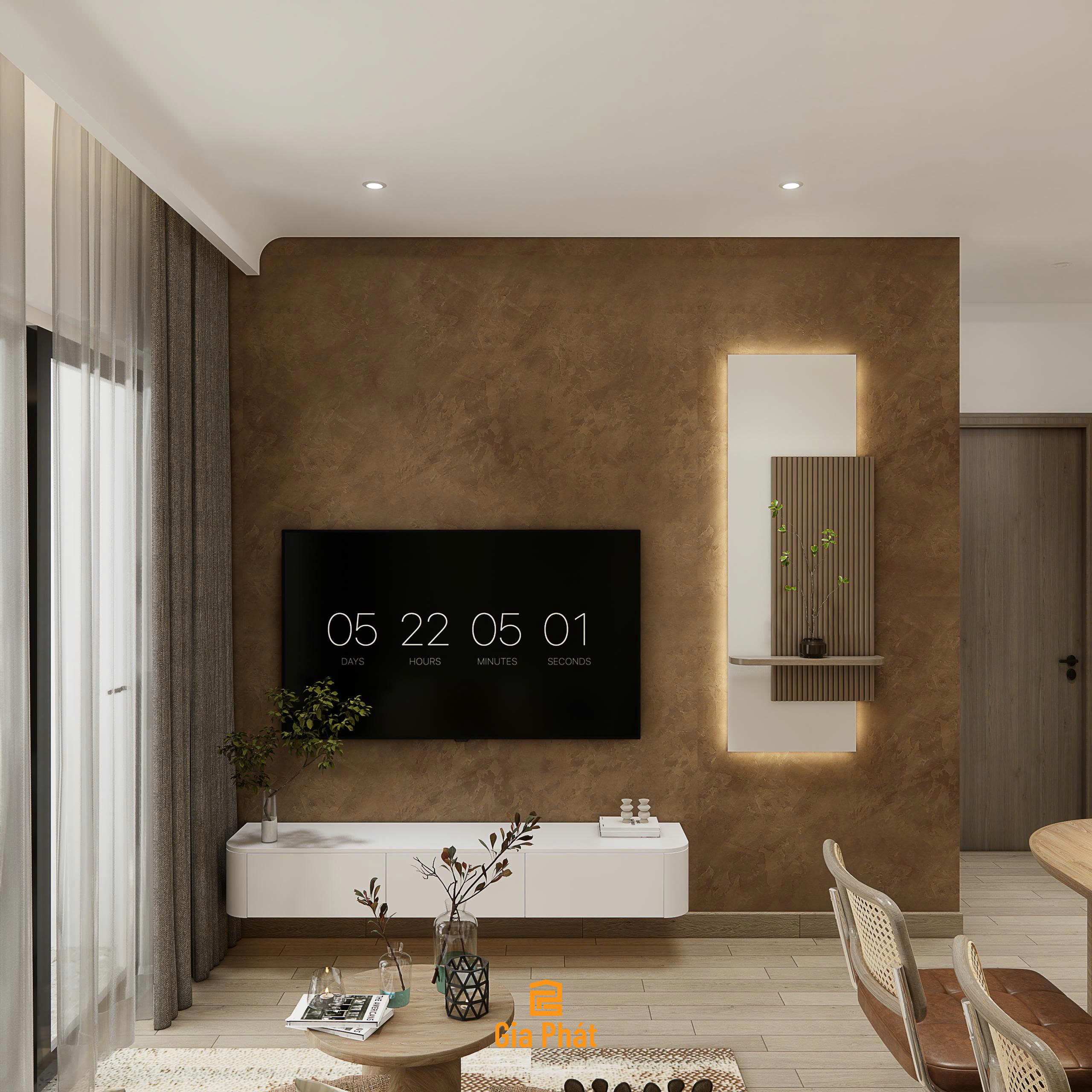 Căn hộ chung cư thiết kế theo phong cách hiện đại