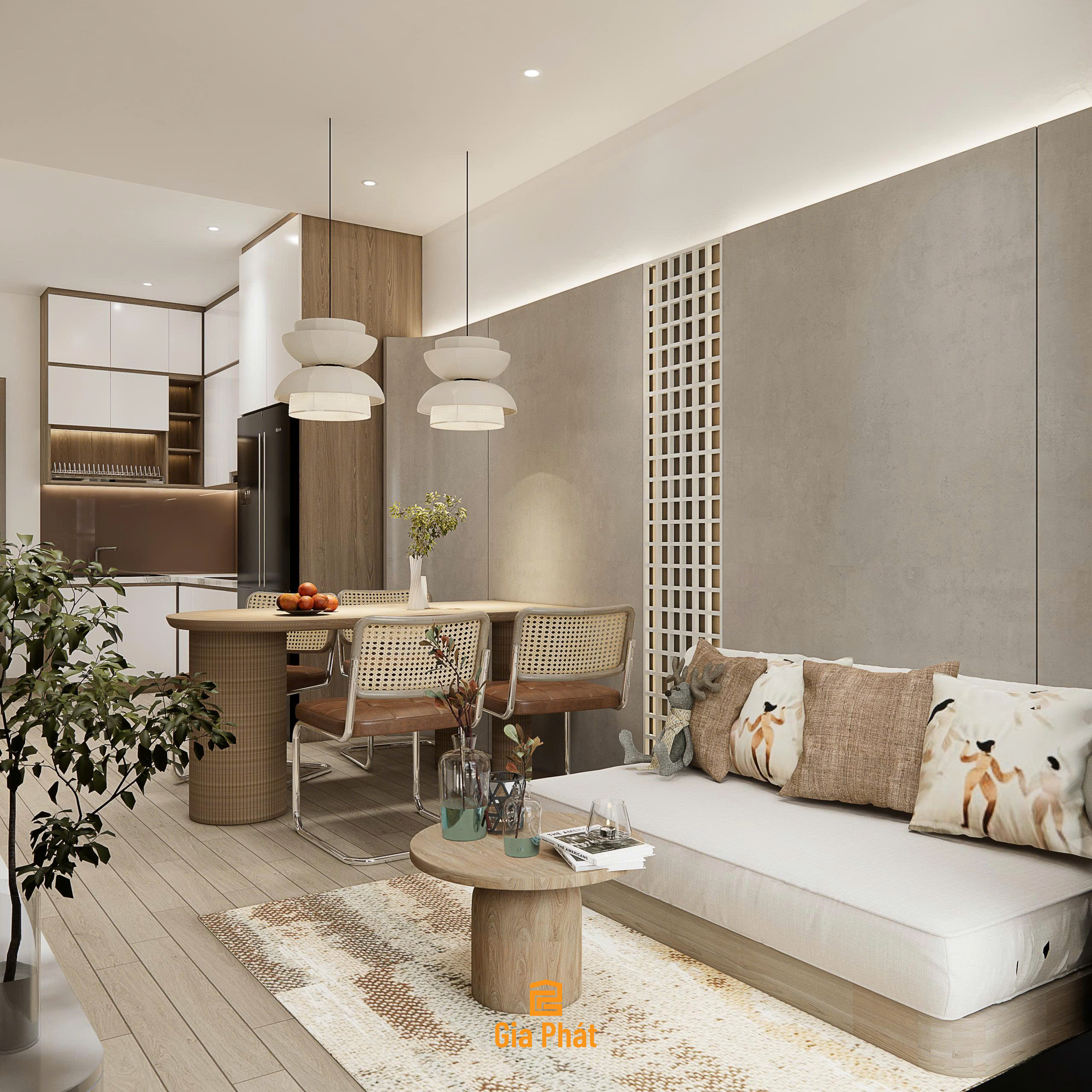 Căn hộ chung cư thiết kế theo phong cách hiện đại