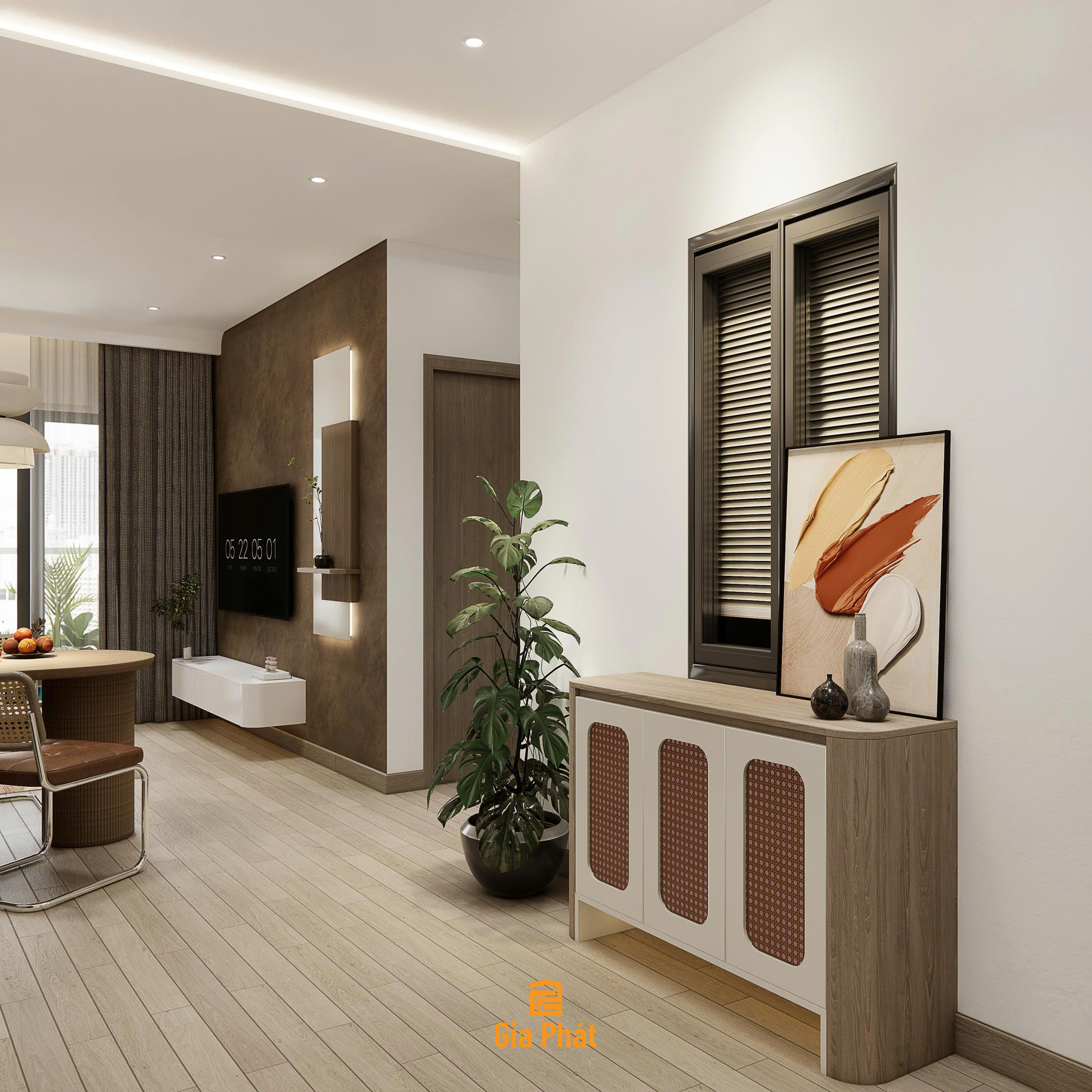 Căn hộ chung cư thiết kế theo phong cách hiện đại