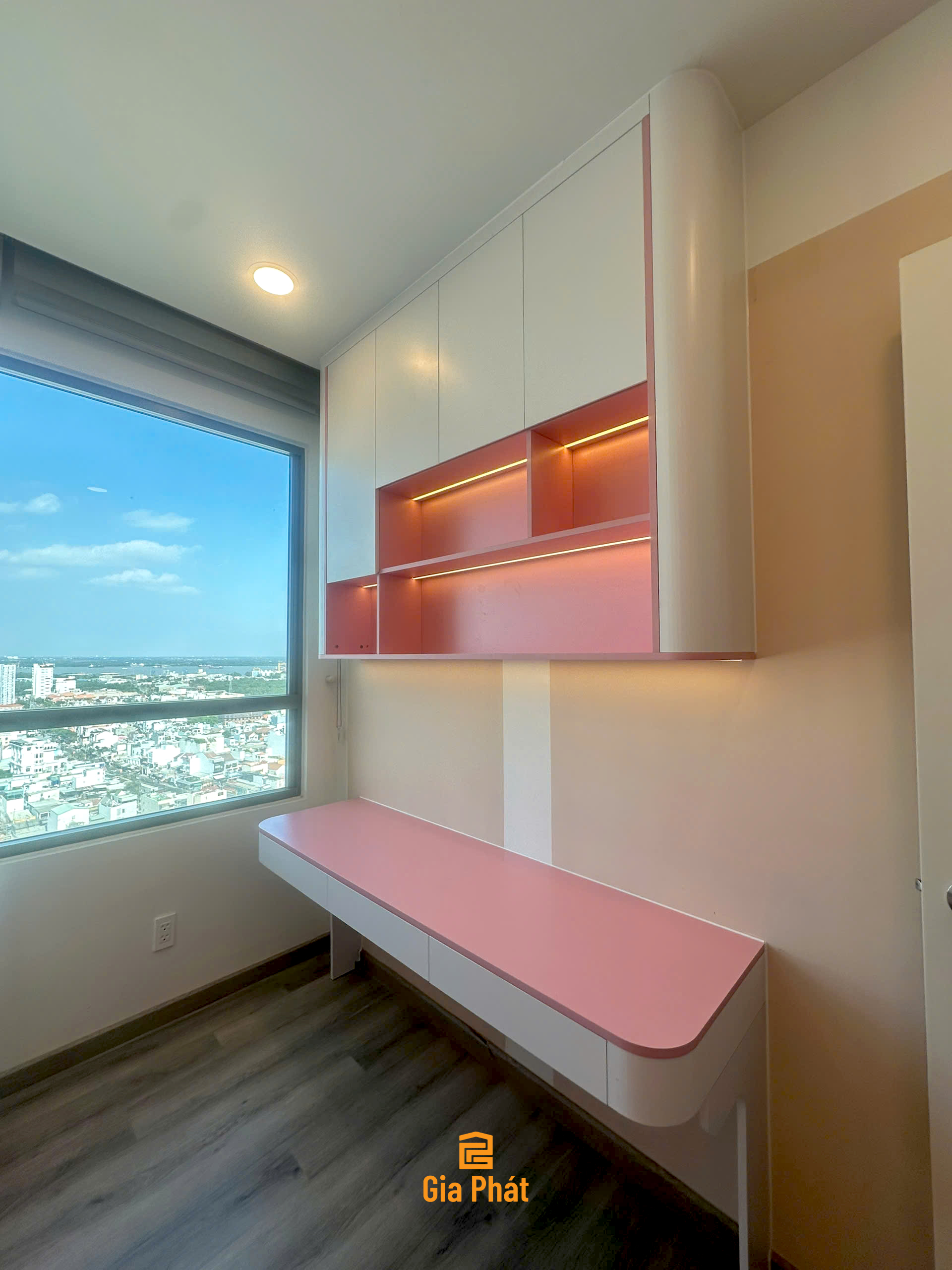 Phòng ngủ nhỏ chỉ 8,2m2 thiết kế thông minh cho 2 bé gái