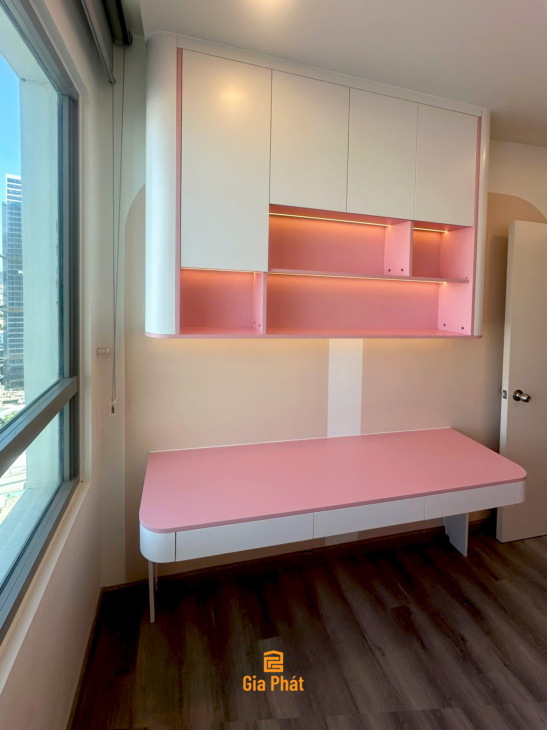 Phòng ngủ nhỏ chỉ 8,2m2 thiết kế thông minh cho 2 bé gái