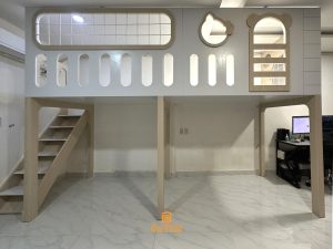 Giường tầng giúp không gian thêm thoáng mát và rộng rãi hơn
