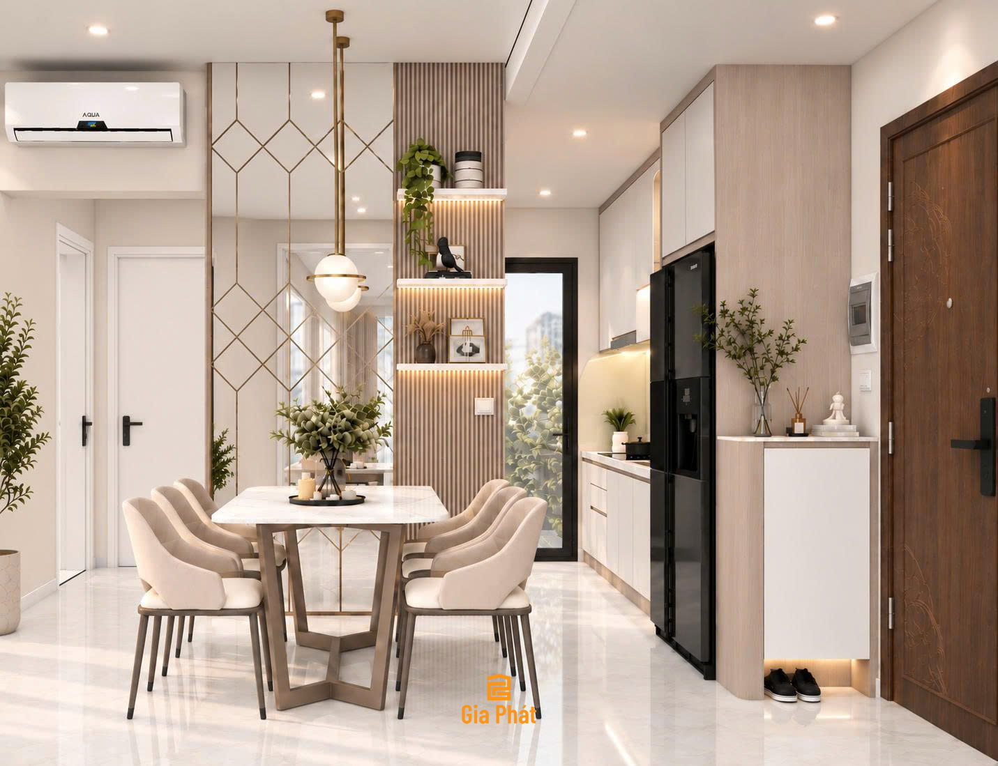 Thiết kế nội thất căn hộ chung cư Novaland Nhà Bè