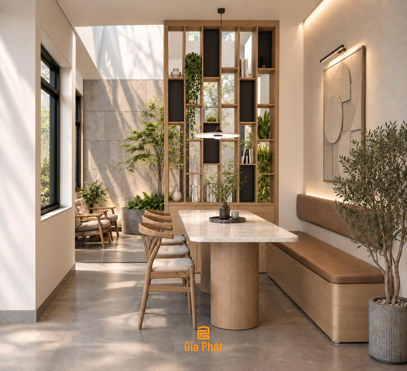 Nội thất nhà phố Modern Nature không gian hiện đại lấy cảm hứng từ thiên nhiên