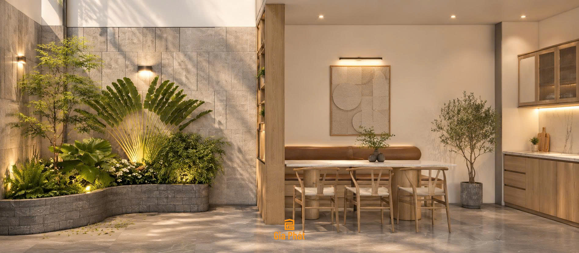 Nội thất nhà phố Modern Nature không gian hiện đại lấy cảm hứng từ thiên nhiên